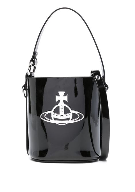 Borsa a secchiello Daisy in nero di Vivienne Westwood - donna VIVIENNE WESTWOOD | Borse tote | 4C030005WL008IN403